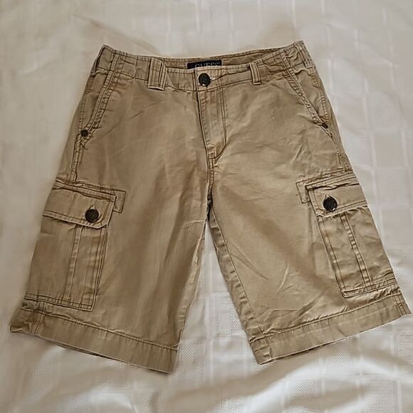Guess Men's Cargo Khaki Cotton Shorts Size 31 - Picture 1 of 16